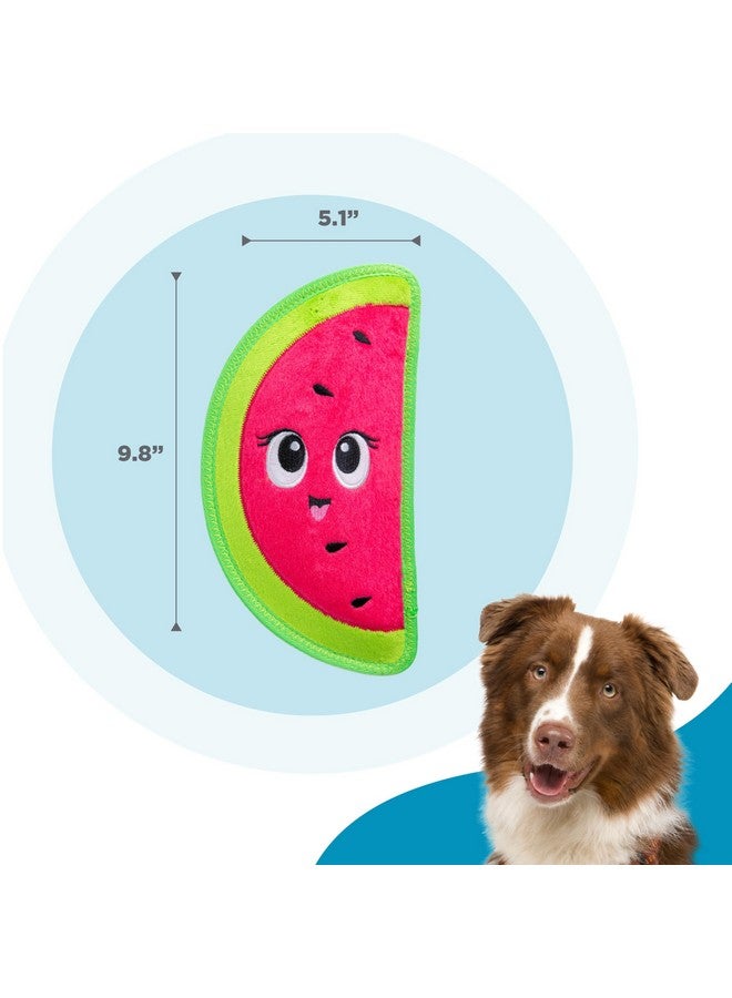 outward hound Tough Skinz Durable Squeaky Dog Toy With Two Tough Layers, Watermelon, Red, Medium - Image 5