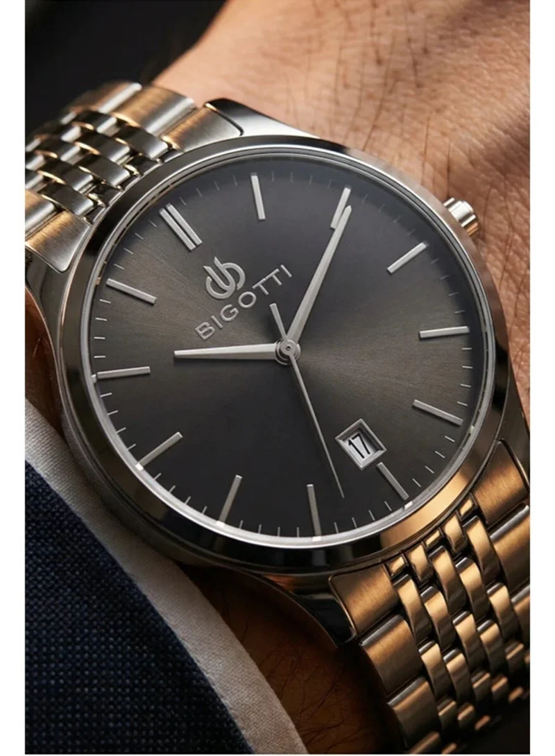 BIGOTTI Bigotti - Quotidiano Men Watch | Stainless SteelBrass Case | Analog | Round Dial | Mineral Glass | Japanese Quartz | Water Resistant 50 Meters
