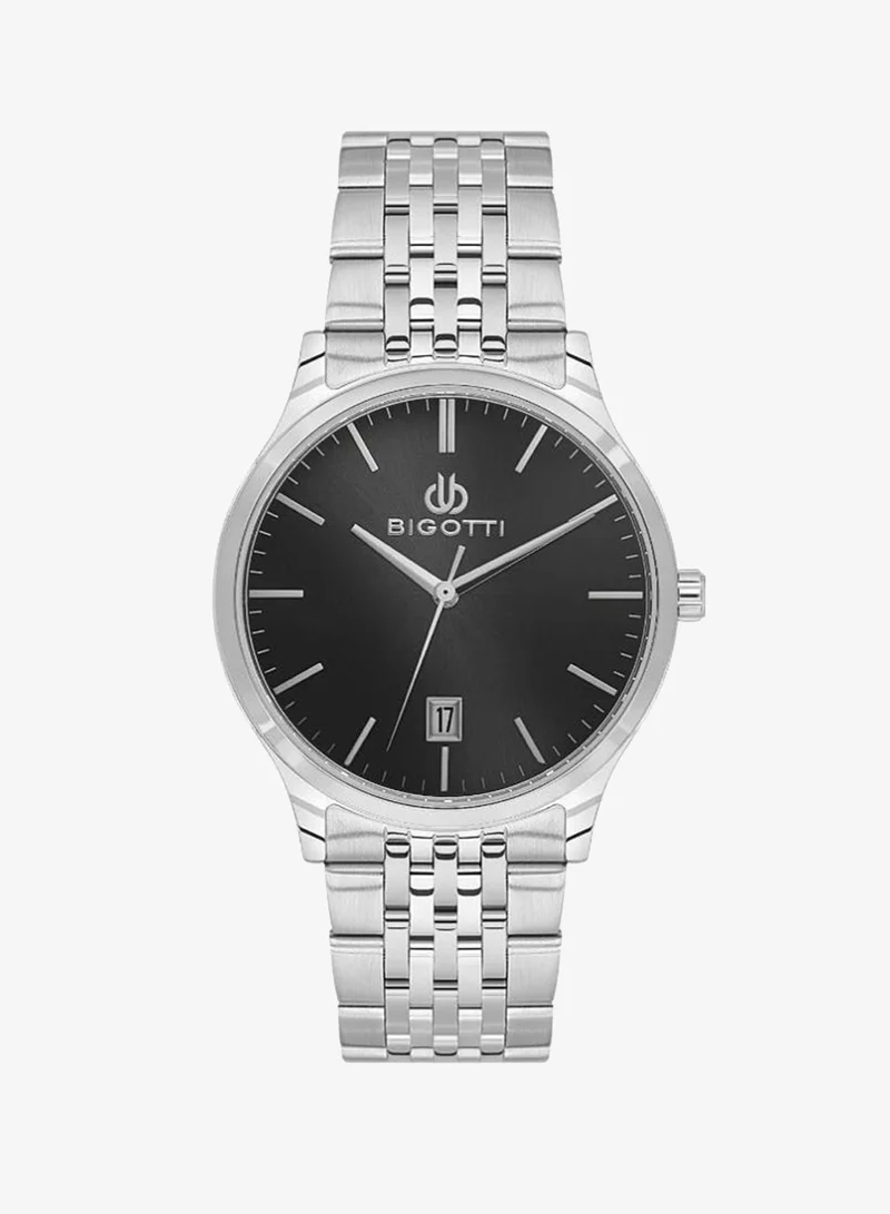 BIGOTTI Bigotti - Quotidiano Men Watch | Stainless SteelBrass Case | Analog | Round Dial | Mineral Glass | Japanese Quartz | Water Resistant 50 Meters