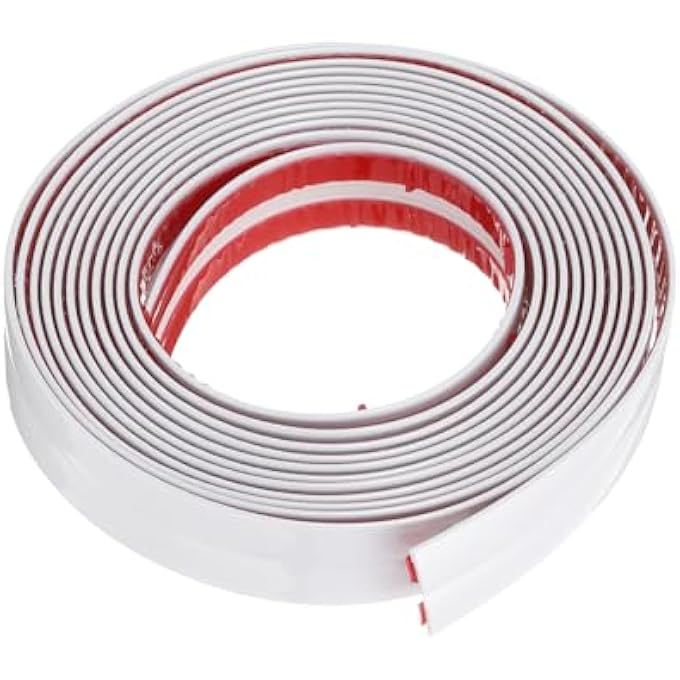 WALL MOLDING TRIM 0.8" 10 FT FLEXIBLE CAULK STRIP PEEL AND STICK WALL CORNER PROTECTOR SELF ADHESIVE WALL MOLDING STRIP FOR WALL EDGE NOOK CEILING, WHITE - Image 3
