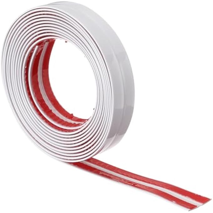 WALL MOLDING TRIM 0.8" 10 FT FLEXIBLE CAULK STRIP PEEL AND STICK WALL CORNER PROTECTOR SELF ADHESIVE WALL MOLDING STRIP FOR WALL EDGE NOOK CEILING, WHITE - Image 1