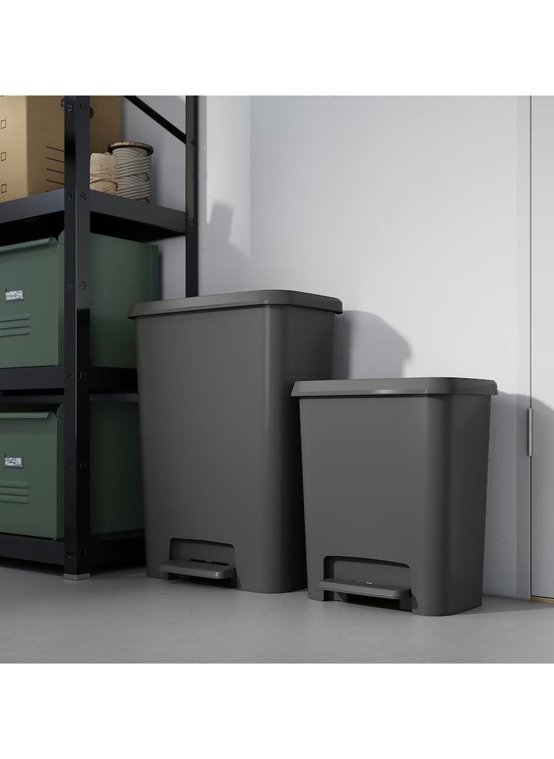 Waste Bin With Lid, Pedal Bin, Trash Bin, Garbage Bin Plastic Dark-Gray 50-Litter, Used For Indoor/Outdoor, Home, Office, Kitchen, Bathroom, Laundry Room  - Image 3