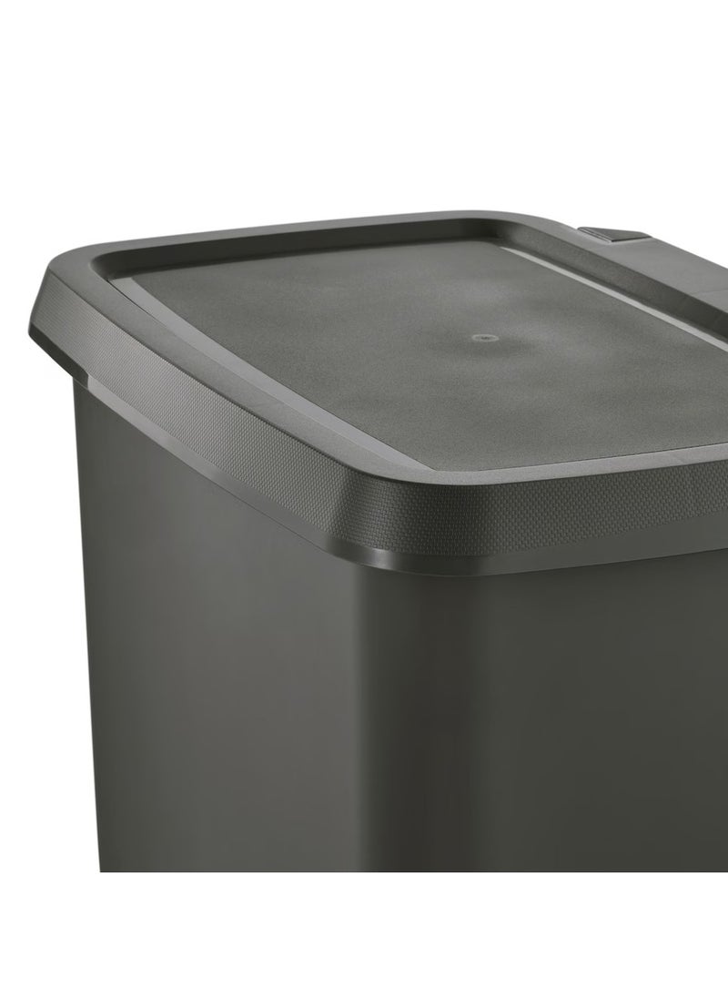 Waste Bin With Lid, Pedal Bin, Trash Bin, Garbage Bin Plastic Dark-Gray 50-Litter, Used For Indoor/Outdoor, Home, Office, Kitchen, Bathroom, Laundry Room  - Image 5