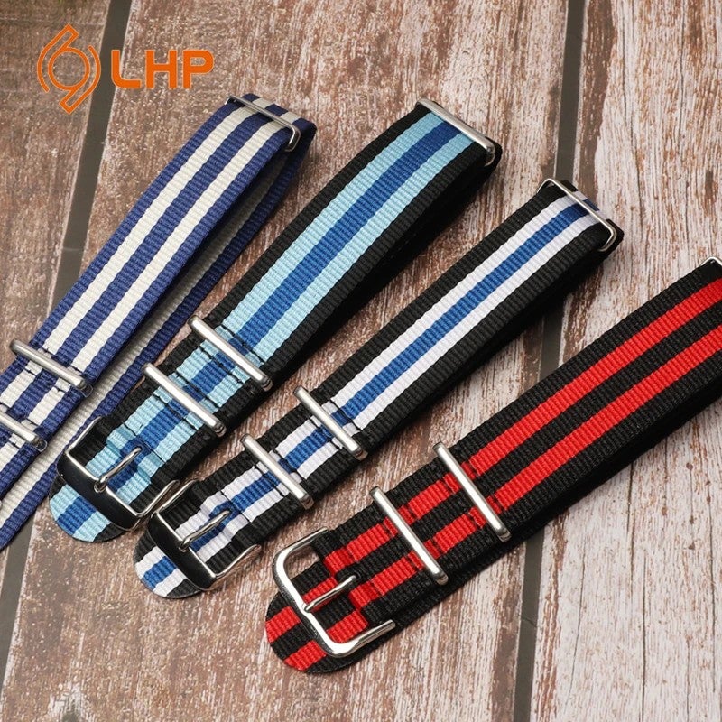 Bluejw Sports Wristband Watch Strap, 16mm 18mm 20mm 22mm 24mm Colorful Striped Woven Nylon Watch Band, Replacement Watch Strap - Image 5