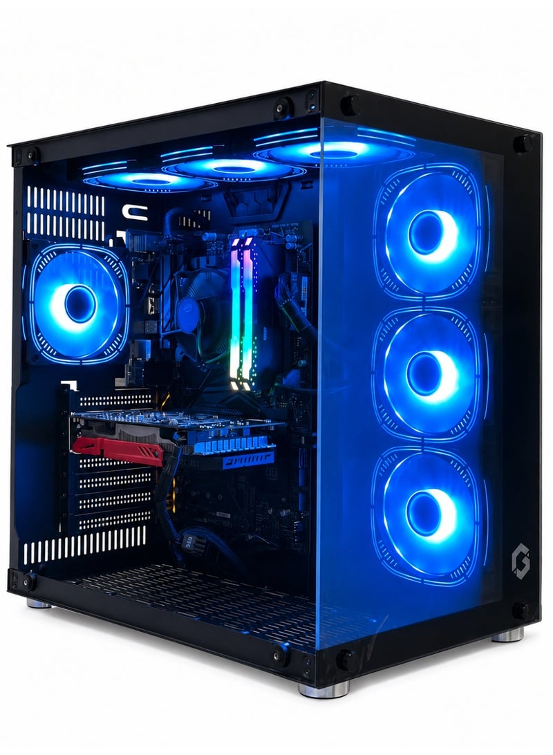 بيسي كمبيوترالعاب  تجميعة احترافية – معالج I3 10100 – بطاقة رسومات نيفيديا جيفورس  GTX1650 4GB DDR6 - ذاكرة عشوائية 16GB 3200 ميجابايت – لوحة الام B460M   - مع نظام تشغيل ويندوز 11 برو