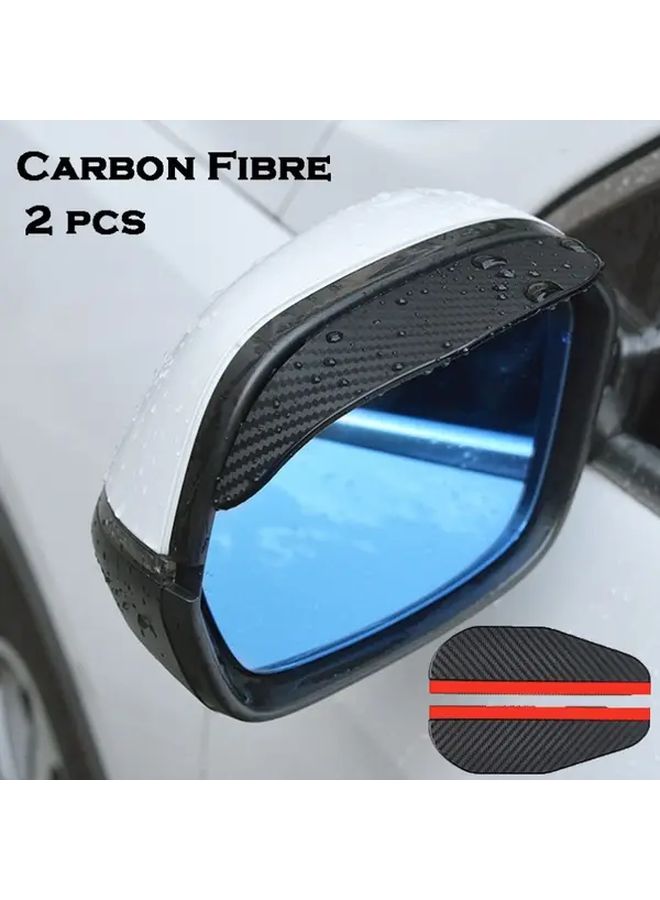Black PVC Car Mirror Rain Covers Waterproof All Weather Fog Snow Proof Left Right - Image 4