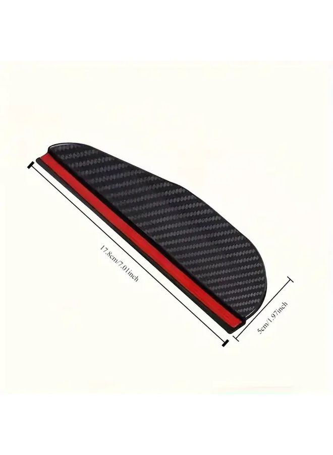 Black PVC Car Mirror Rain Covers Waterproof All Weather Fog Snow Proof Left Right - Image 2