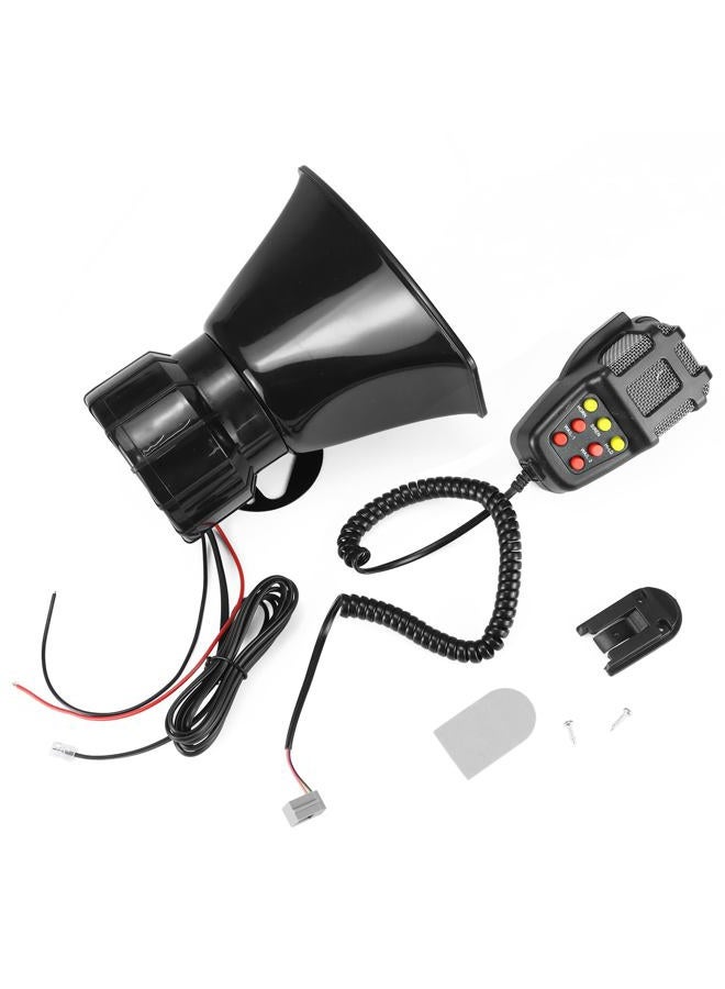 QWORK Alarm Horn Siren PA Speaker Mic System - 100W 12V Loud 7-Sound Speaker for Police Car, Emergency, Truck, Boat - Image 2