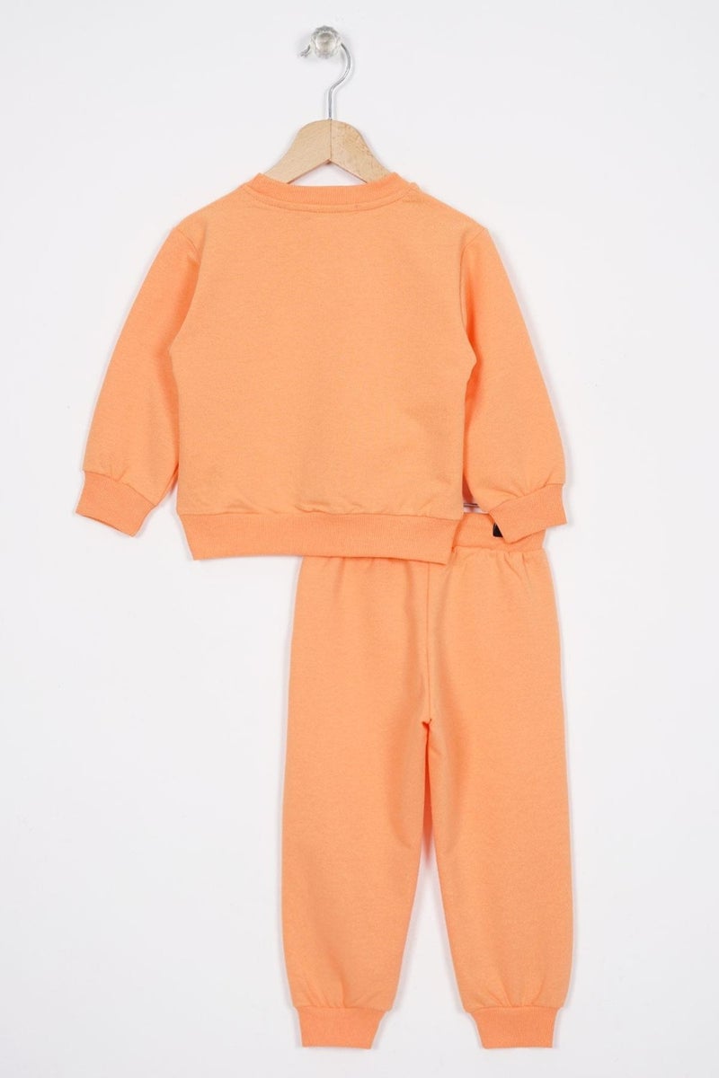 Acar Daisy Embroidered Salmon Color Girl Tracksuit - Image 3
