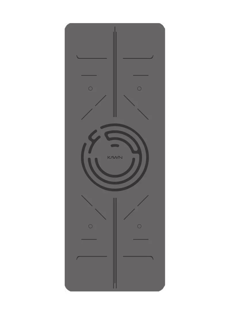 KAWN.YOGA Grey Mat. Non-Slip. Strap Included. High Performance Material Exercise Mat Ideal For Hiit, Plates, Yoga And Other Workouts