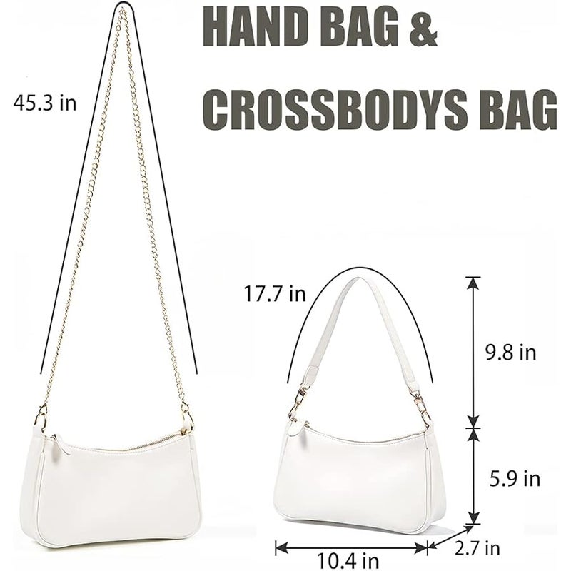 VODIU Clutch Tote Handtaschen mit 2 abnehmbaren Trgern und Reiverschluss Crossbody Taschen Schulter Geldbrse Handtasche fr Frauen - Image 5