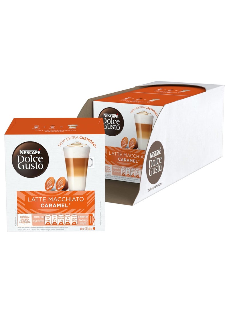 Nescafé Dolce Gusto Caramel Latte Macchiato Coffee 145.6grams Pack of 3 - Image 3