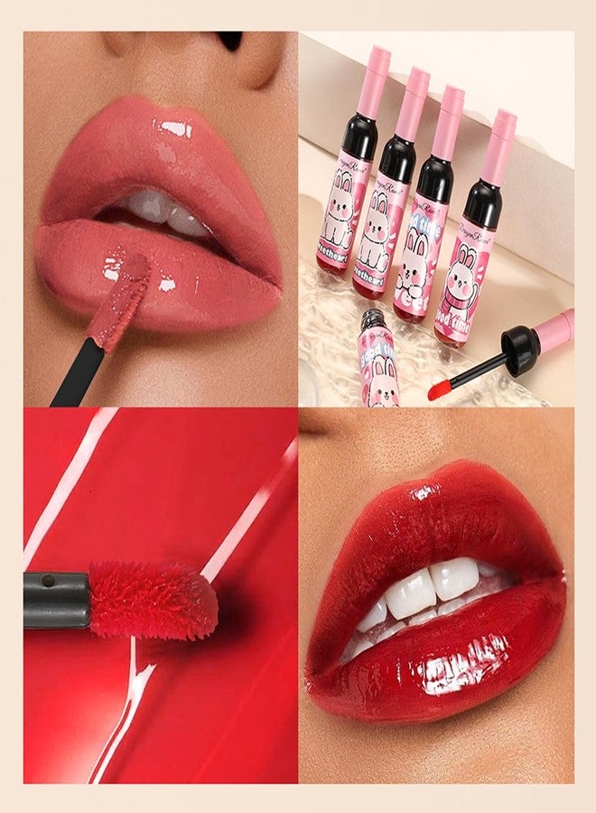 Miaritick Wine Bottle Lip Tint Set, Long-Lasting 3 Colors Lip Tint, Smudge-Proof Liquid Lipstick for All-Day Wear, Cute Pink Package, Ideal Makeup Gift for Girls and Women - Image 4