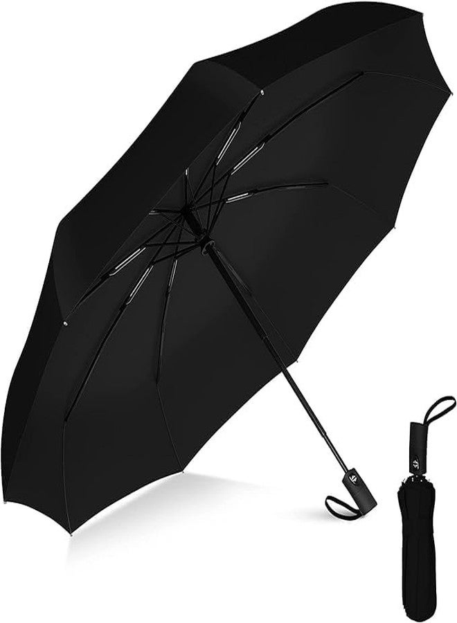 Ncry UV Automatic Folding Umbrella, Large Size, Auto Open & Close, Windproof, Waterproof, Black - Image 1