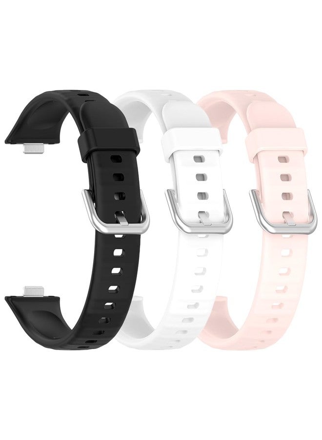 Micteney 3-Packs Watch Bands Compatible with Huawei Watch Fit 3/ Fit 4/ Fit 4 Pro, Silicone Replacement Watch Band - Image 1