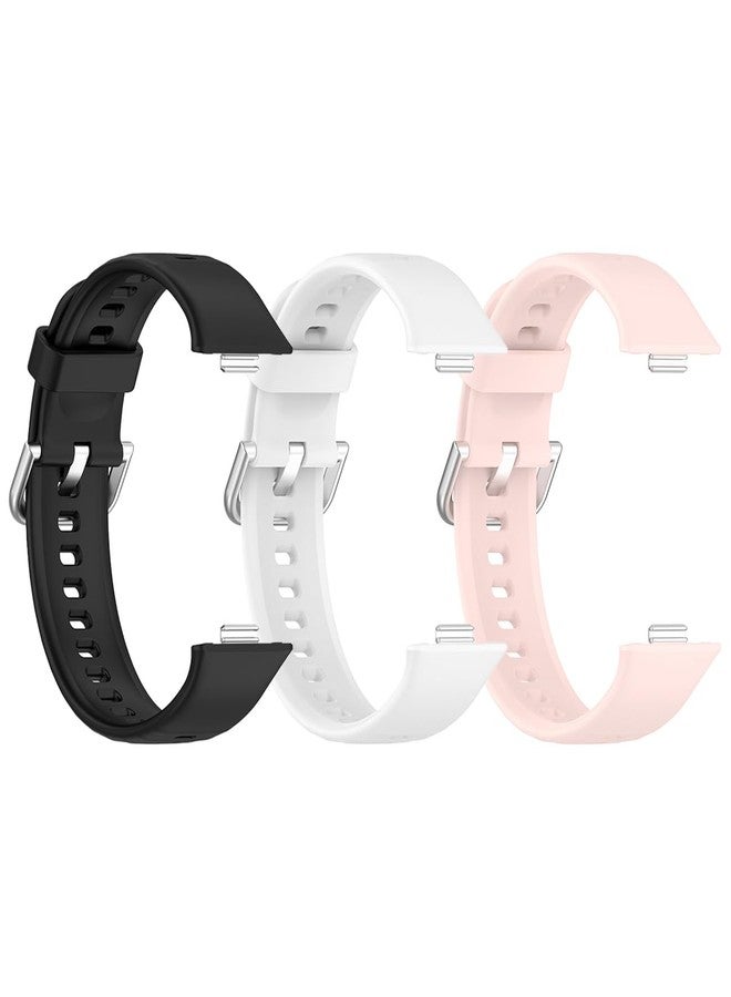 Micteney 3-Packs Watch Bands Compatible with Huawei Watch Fit 3/ Fit 4/ Fit 4 Pro, Silicone Replacement Watch Band - Image 2