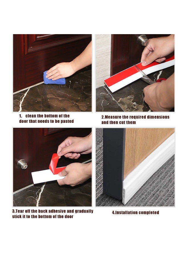 كينجمازي مانع تسرب الهواء تحت الباب - شريط عازل للحرارة مانع لتس طوله 200 سم - Image 2