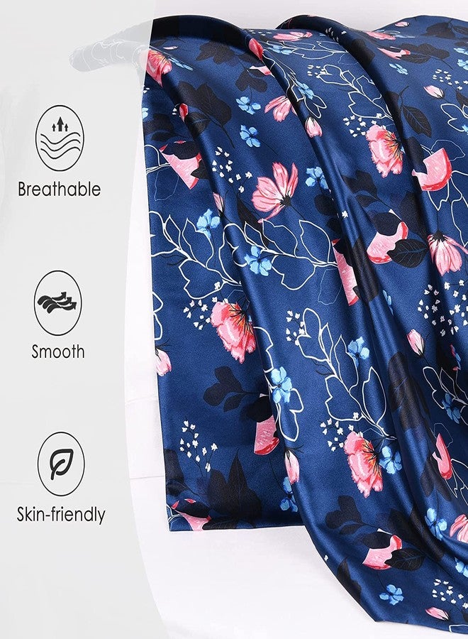 SKINGO Satin Silk Pillow Covers for Hair and Skin-with Satin Scrunchies for Women Stylish |Satin Pillow Covers for Hair and Skin 2Pack |Silk scrunchies for Women 3Pack - Image 4