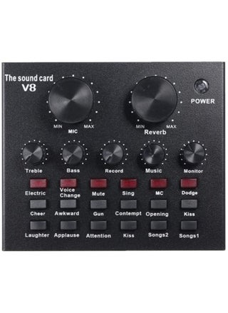 V8 Multifunctional Live Sound Card USB Audio Interface Intelligent Volume Adjustable Audio Mixer Sound Card for Recording Hosting Speech - pzsku/Z8E2795DC076B00E3F07EZ/45/1747284700/3ec17d1f-8800-424d-a6bf-1df3307a731f