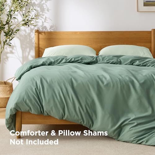 Bedsure Duvet Cover King Only Includes 1 Duvet Cover 104x90 Hotel Luxury Soft Double Brushed All Season Bedding for Kids Adults Zipper Closure Sage Green No Comforter No Pillow Shams - Image 3
