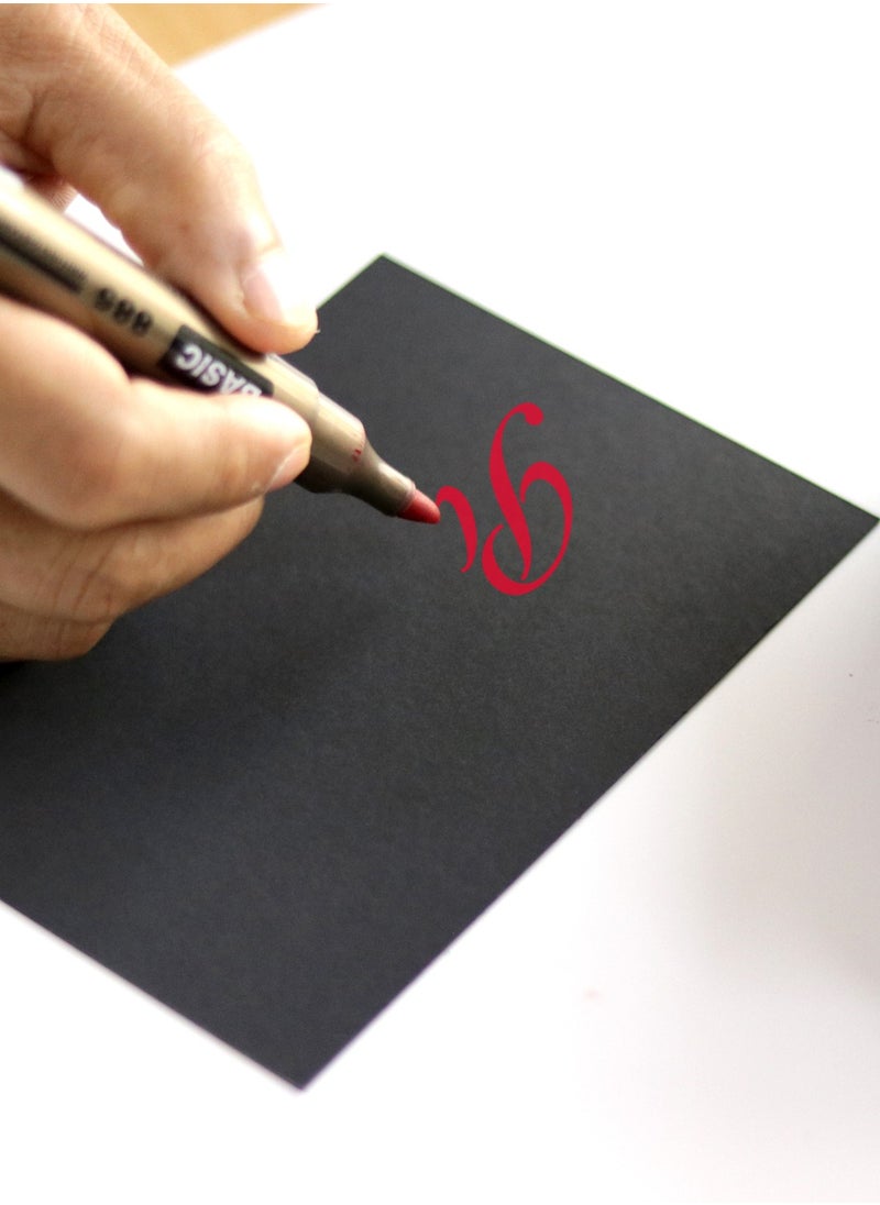 firstnock Black Card Stock 10 x15 cm 120GSM Black Color blank Cardstock A6 Black Card Paper 200 PCS  - Image 4