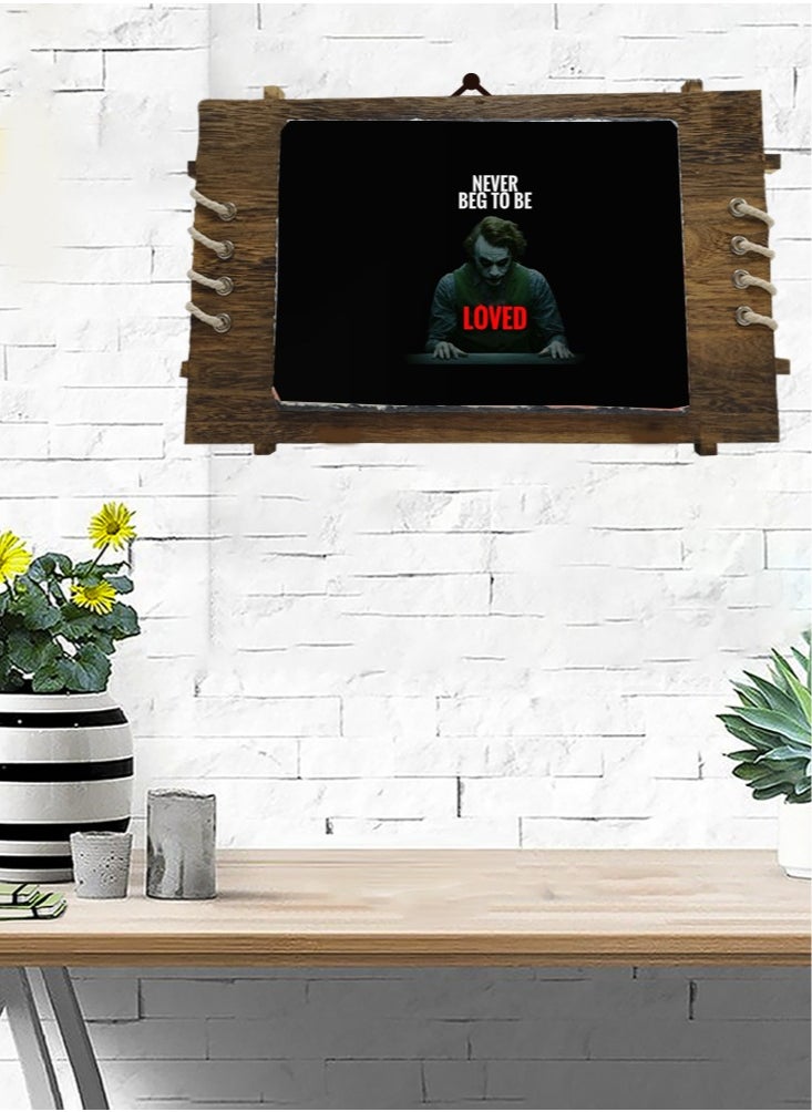 Service Zone - Protective Printed White Rectangle Shape Marble Photo Frame for Table Top Never Beg To Be Loved - Image 1