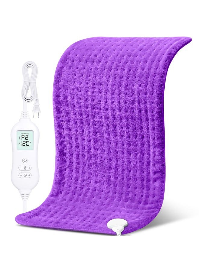 NOWWISH Heating Pad for Back Pain & Cramps Relief, XXL Extra Large Moist Heat Electric Heating Pads with Auto Shut Off, Gifts for Women, 17 "x 33", Purple - Image 1