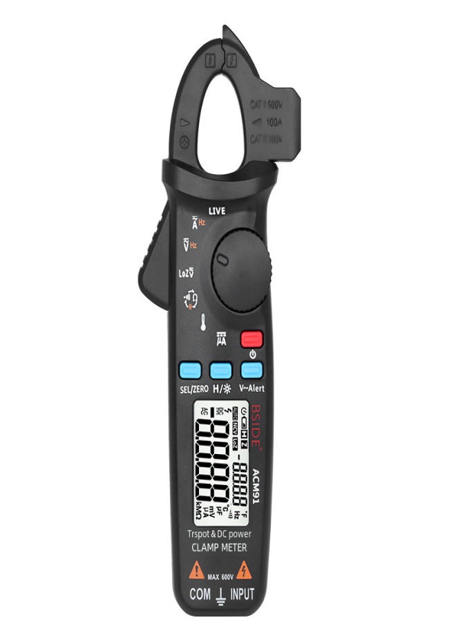 بي سايد مقياس متعدد رقمي عالي الدقة بمشبك ACM91 من BSIDE، مقياس متعدد منزلي بمشبك للصيانة الكهربائية - Image 5