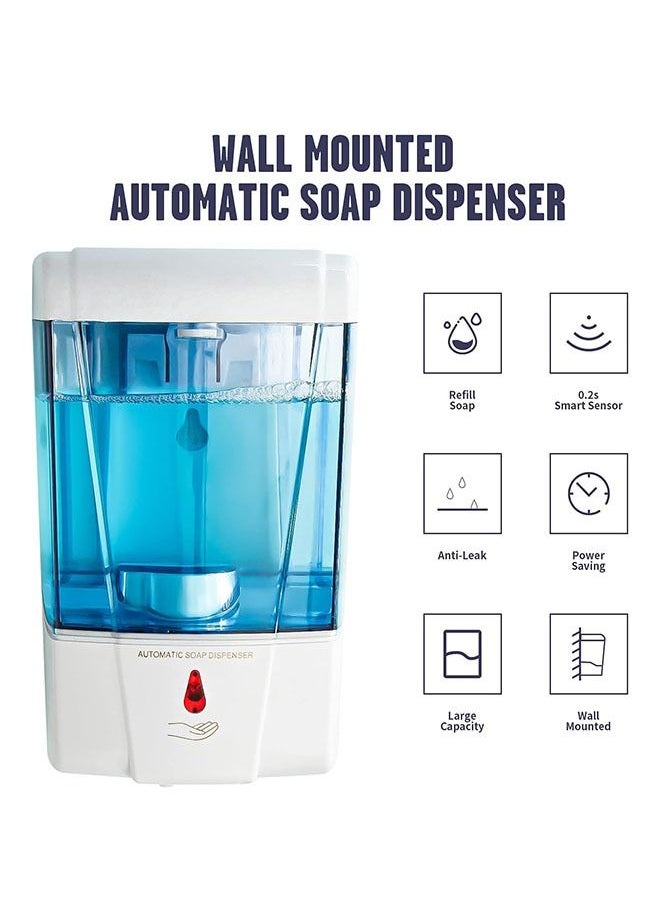 Arabest Automatic Soap Dispenser Wall Mount, Hand Sanitizer Dispenser, 700ml Gel/Liquid Touchless Hand Soap Dispenser for Home, Hospital, School, Office, 1 Pack  - Image 2