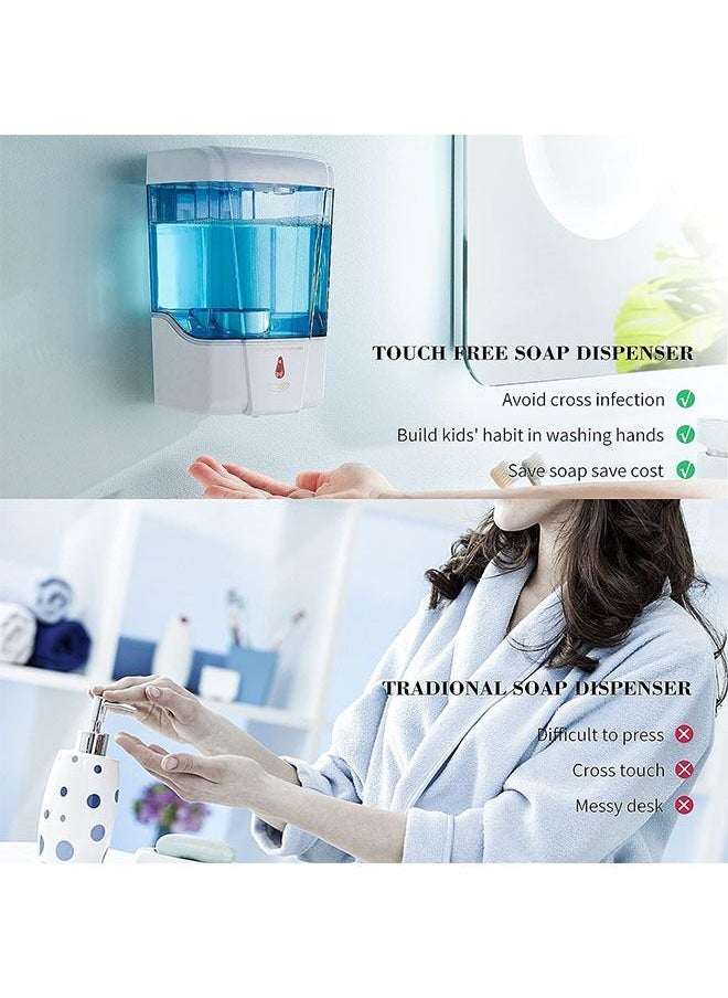 Arabest Automatic Soap Dispenser Wall Mount, Hand Sanitizer Dispenser, 700ml Gel/Liquid Touchless Hand Soap Dispenser for Home, Hospital, School, Office, 1 Pack  - Image 5