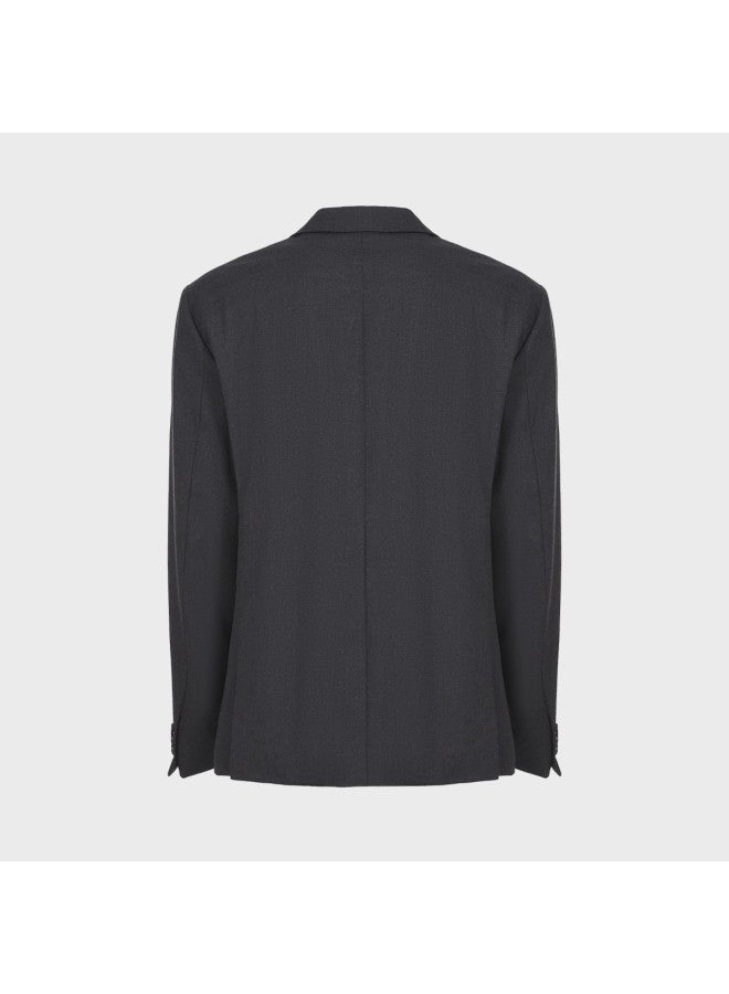 Zara men's Solid Color Premium Texture Elegant Gentleman Textured Shoulder Padded Suit - Image 3