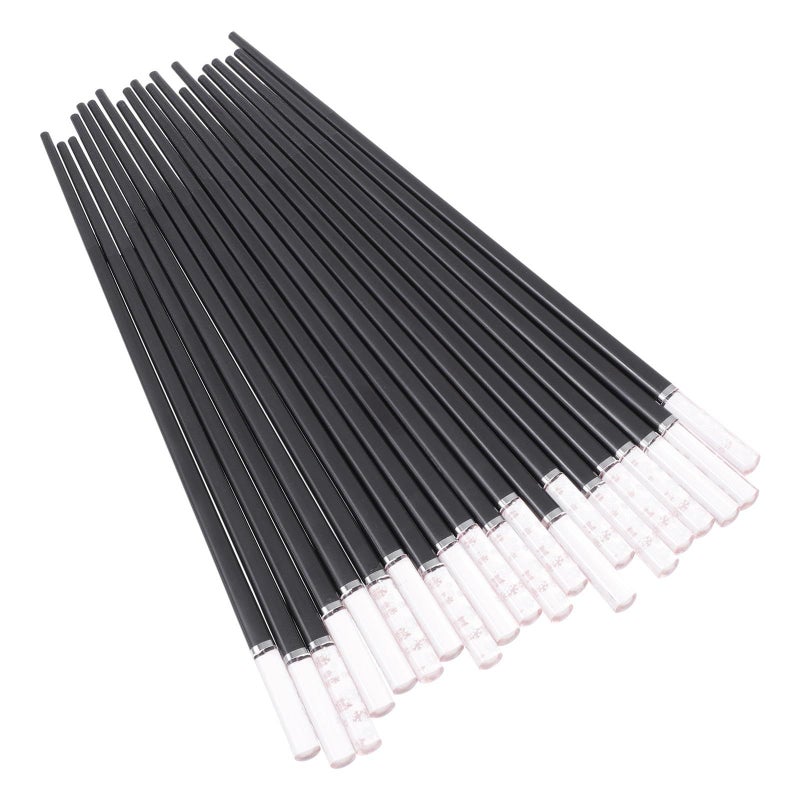 10 Pairs Japanese Style Alloy Chopsticks Heat Resistant Non Slip Long Reusable Household Sushi Eating Utensils For Kitchen Dining - Image 2