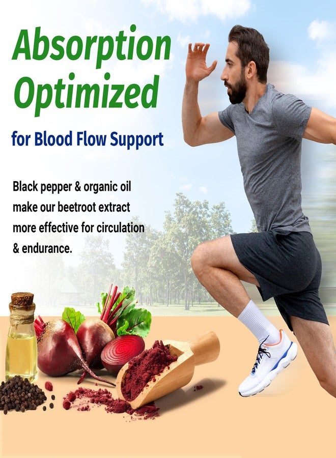 1 Body Beet Vital, Organic Beetroot Capsules for Circulation, Energy, & Stamina, Nitric Oxide Booster Beets Supplements with 1360mg Beetroot Extract, Vegan, Non-GMO - Beet Root Supplements, 60 Count - Image 4