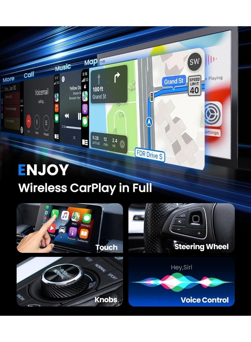 M.A&F's Wireless Carplay & Android Auto Adapter, Metal Design Mini & Stable 2-in-1 Dongle, Convert Vehicle's Wired CarPlay/AA to Wireless, for iOS 10+/Android 11+ & Cars from 2016 (Gray) - Image 5