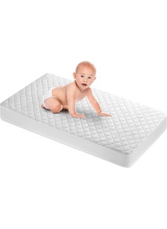 Masirs Crib Mattress Protector Cover - Comfortable, Breathable and Waterproof Bamboo Material  - Image 1