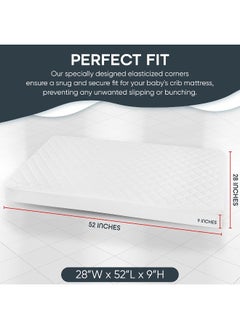 Masirs Crib Mattress Protector Cover - Comfortable, Breathable and Waterproof Bamboo Material  - Image 3