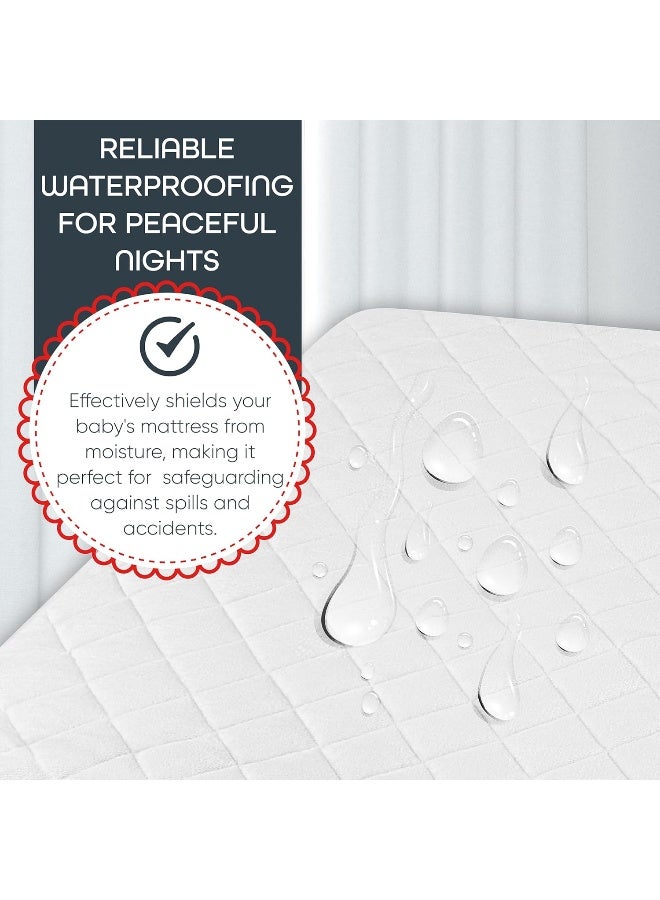 Crib Mattress Protector Cover - Comfortable, Breathable and Waterproof Bamboo Material