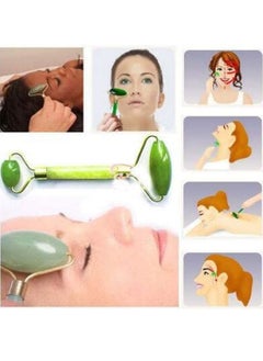 Rubik 2 in 1 Jade Rolle Natural Jade Facial Roller for Facial Massage,Face Neck Body Massager Tool Reduce Wrinkles Aging Green  - Image 4