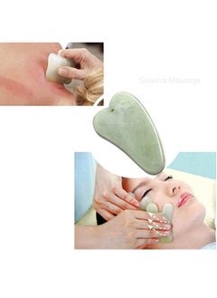 Rubik 2 in 1 Jade Rolle Natural Jade Facial Roller for Facial Massage,Face Neck Body Massager Tool Reduce Wrinkles Aging Green  - Image 5