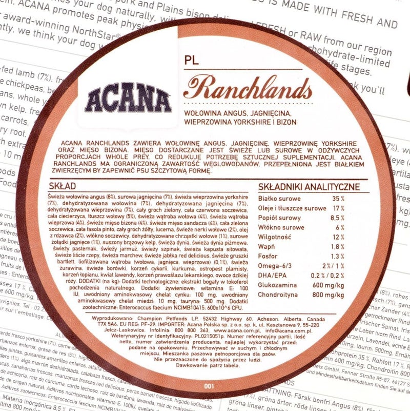 acana طعام الكلاب الجاف أكانا ريشة البروتين الأعلى - 2 كجم - Image 4