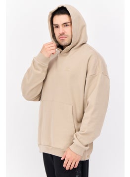 adidas Originals Men Sportswear Fit Long Sleeves Running Hoodies, Dark Beige  - Image 3