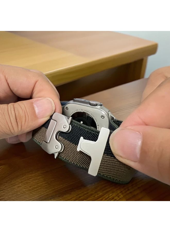 حلقة نايلون لساعة أبل Watch S10 مقاس 46 مم بألوان مختلطة - سوار معصم ناعم قابل للتعديل - Image 4