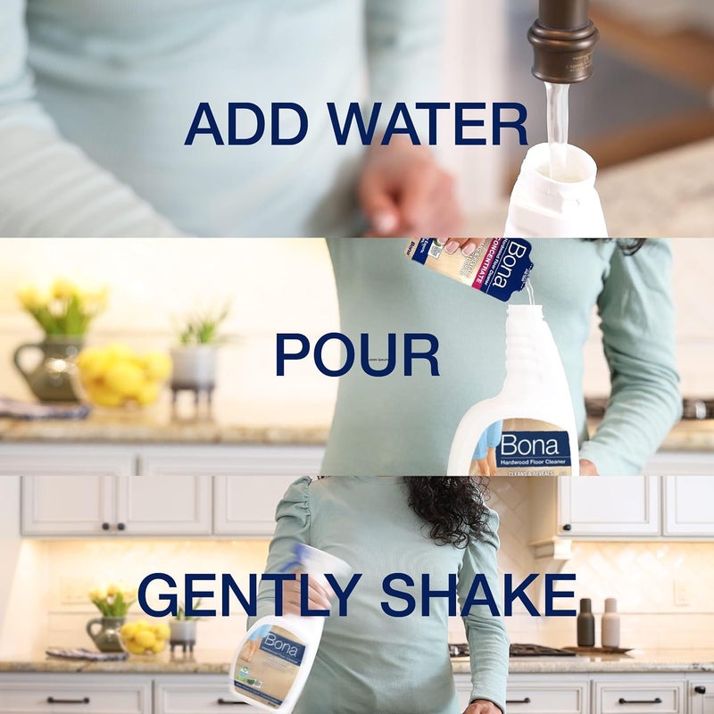 Bona Hardwood Floor Cleaner Concentrate - 1 fl oz - 4-Pack - Residue-Free Floor Cleaning Solution for Bona Spray Mop and Spray Bottle Refill - For Wood Floors - Image 4