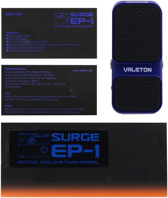 VALETON Surge EP-1 Mini Wah/ Active Volume Pedal - Image 5