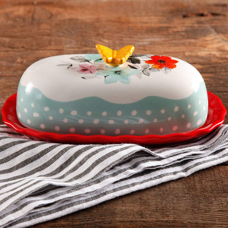 The Pioneer Woman The Pioneer Woman -Flea Market- Two Piece Floral Butter Dish  - Image 3