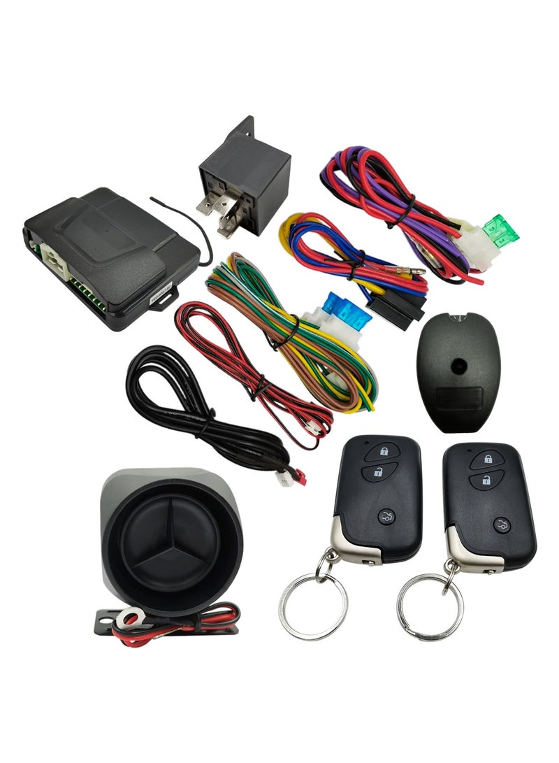 Generic Car Center Lock System 3 Buttons Remote Lock For Universal Car 12V  - Image 1