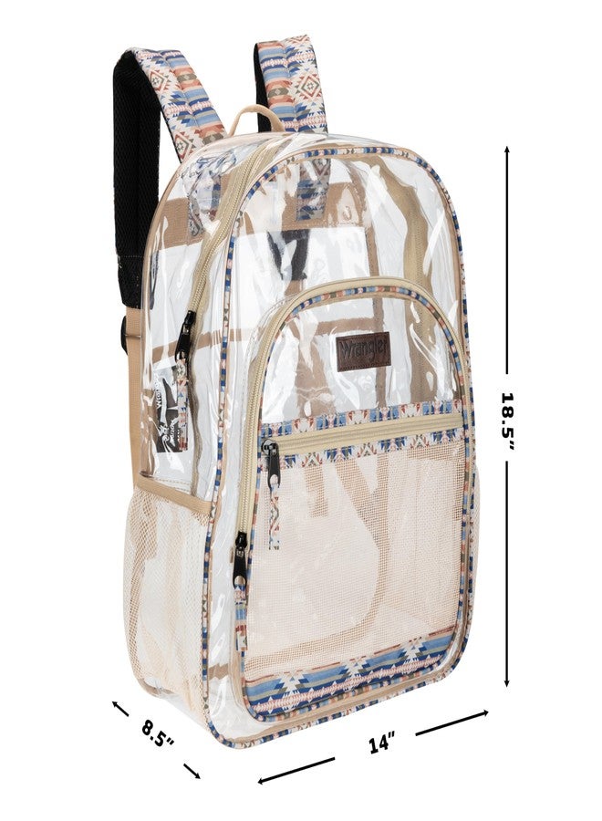 Wrangler Clear Backpack for Girls- Water Resistant Clear Bookbag, Plastic See Through Backpack for Stadium Events and School - Image 2
