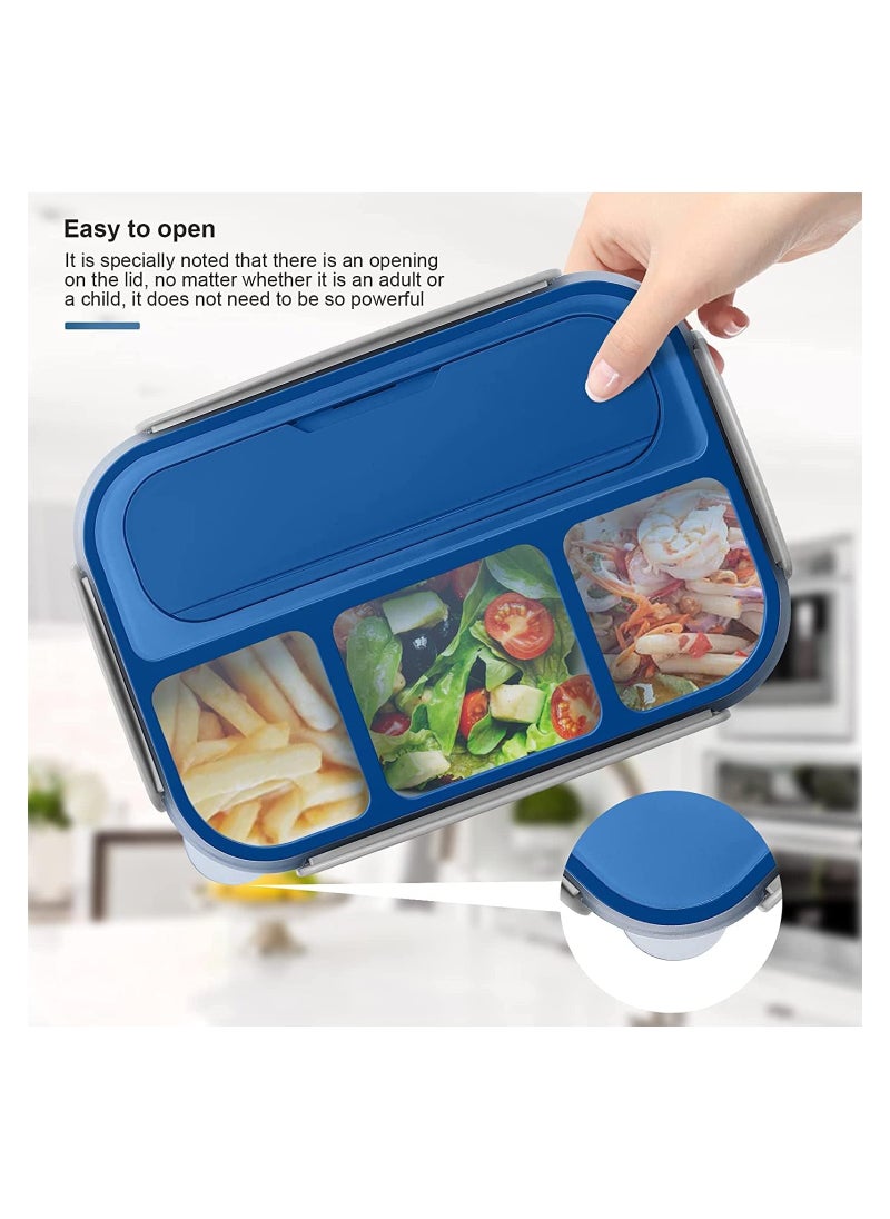 LA' PRECIOUS Lunch Box for Adults and Kids 4 Compartment Lunch Box with Fork - Durable Perfect Size - Leak-Proof - Reusable - BPA Free and Freezer Safe Food Containers  - Image 5