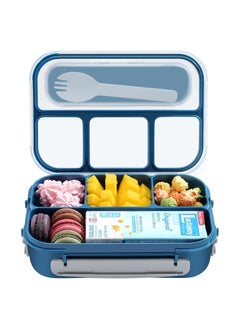 LA' PRECIOUS Lunch Box for Adults and Kids 4 Compartment Lunch Box with Fork - Durable Perfect Size - Leak-Proof - Reusable - BPA Free and Freezer Safe Food Containers  - Image 1