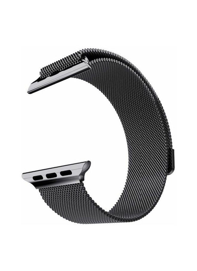 NIBEMINENT - Milanese Loop Watch Band For Apple Black - Image 1